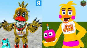 Майнкрафт против чика фнаф 9 аниматроников в гаррис мод! fnaf garry's mod