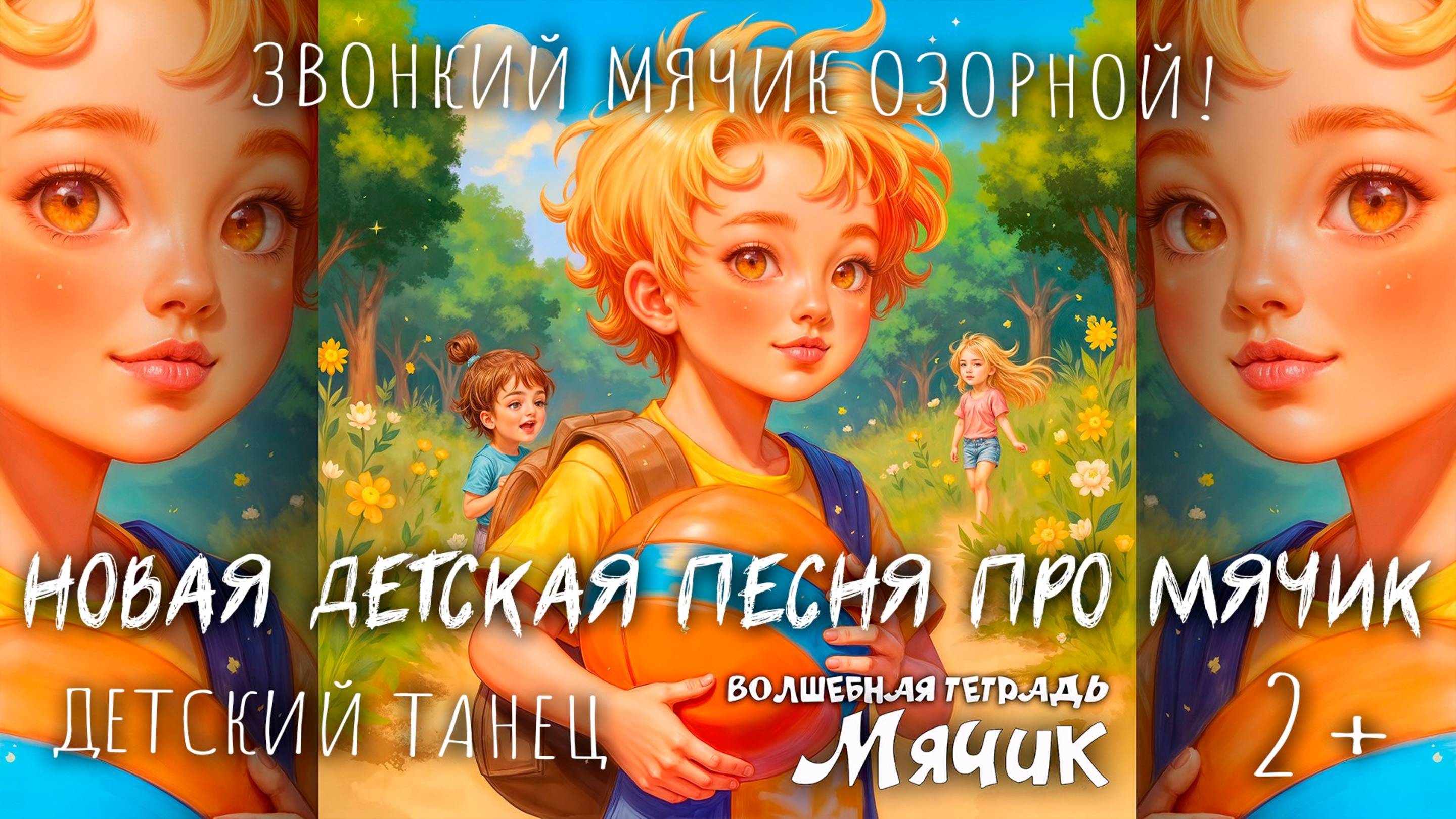 Волшебная тетрадь. "Мячик". Новая детская песня про мяч и мальчика Витю. Новый мячик - озорник!