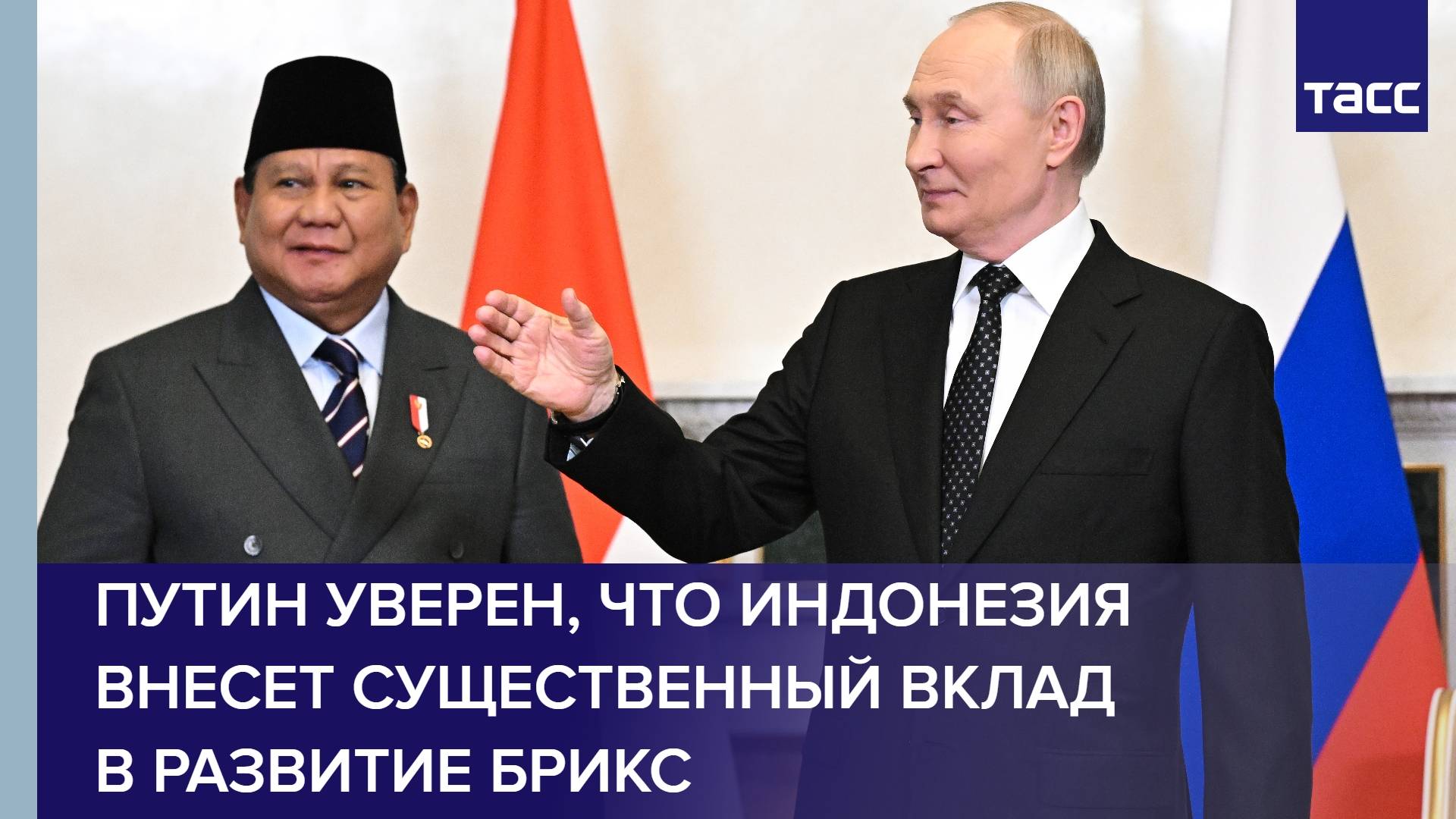 Путин уверен, что Индонезия внесет существенный вклад в развитие БРИКС