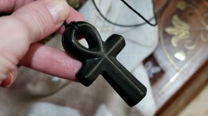 Анкх Египетский крест _Золотистый обсидиан_
