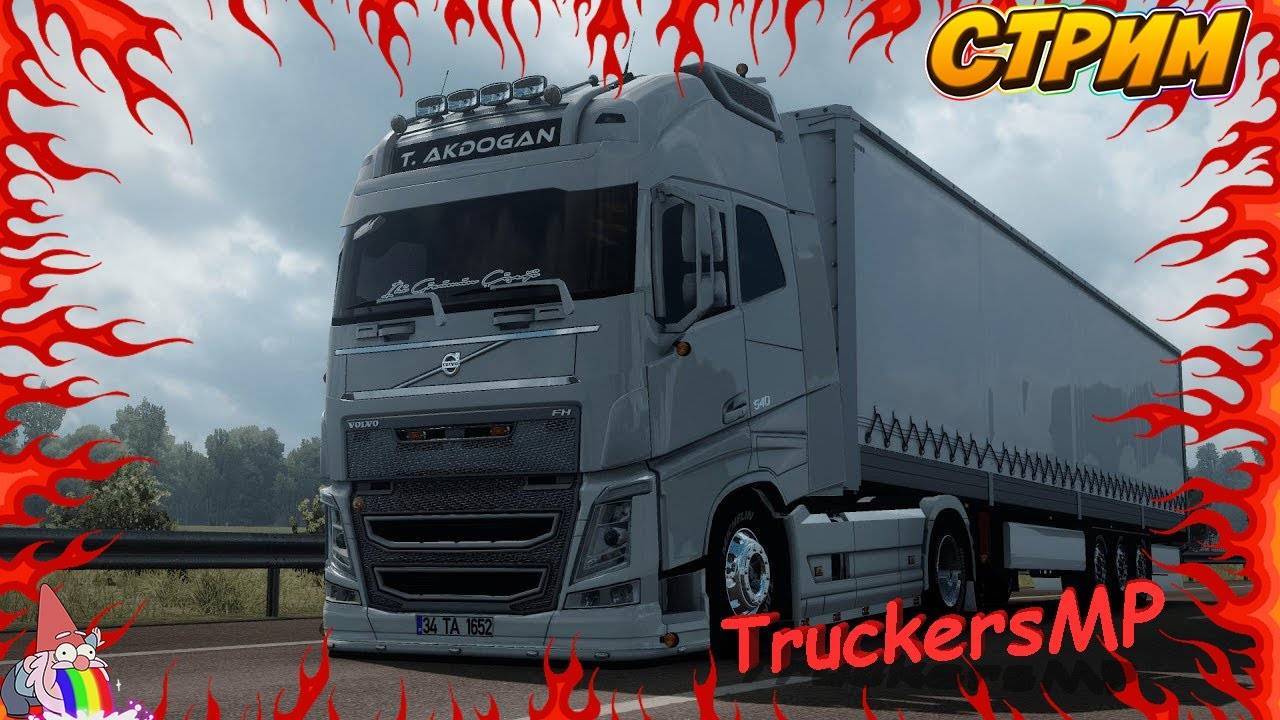 ETS 2 TruckersMP Покатаемся