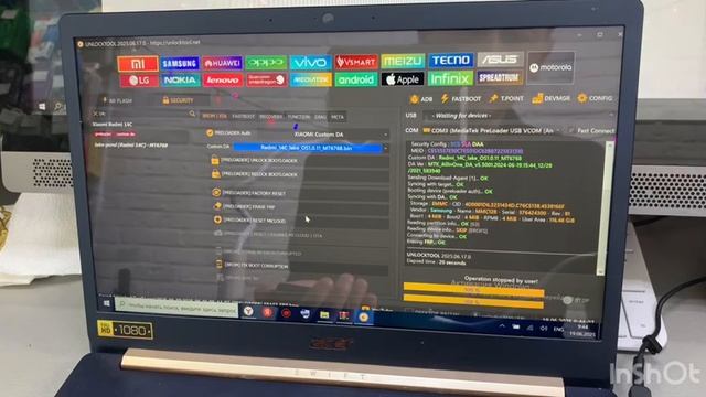 Xiaomi Redmi 14C удаление Гугл аккаунта. FRP Xiaomi UnlockTool