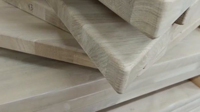 Лестница из дубового сращенного щита под отделку ч. 2