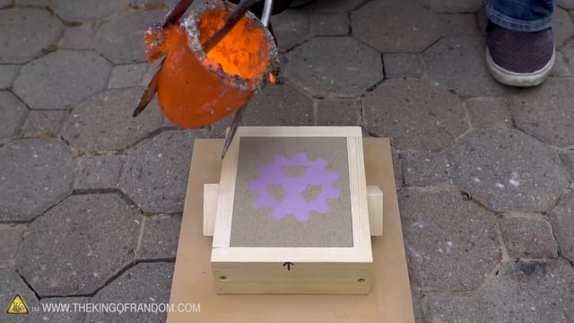 Casting A "Radioactive" Copper Gear! TKOR Test Metal Foundry With Fidget Spinners &  Copper Melting!