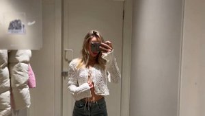 Тра*хо*дром ДЕВОЧКА  TRY ON HAUL  TRANSPARENT WHITE  AIR TOP  SPRING 2025