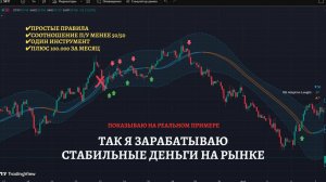 КАК ЗАРАБАТЫВАТЬ СТАБИЛЬНЫЕ ДЕНЬГИ НА РЫНКЕ ДАЖЕ НОВИЧКУ. РЕАЛЬНЫЙ ПРИМЕР #Трейдинг #Инвестиции