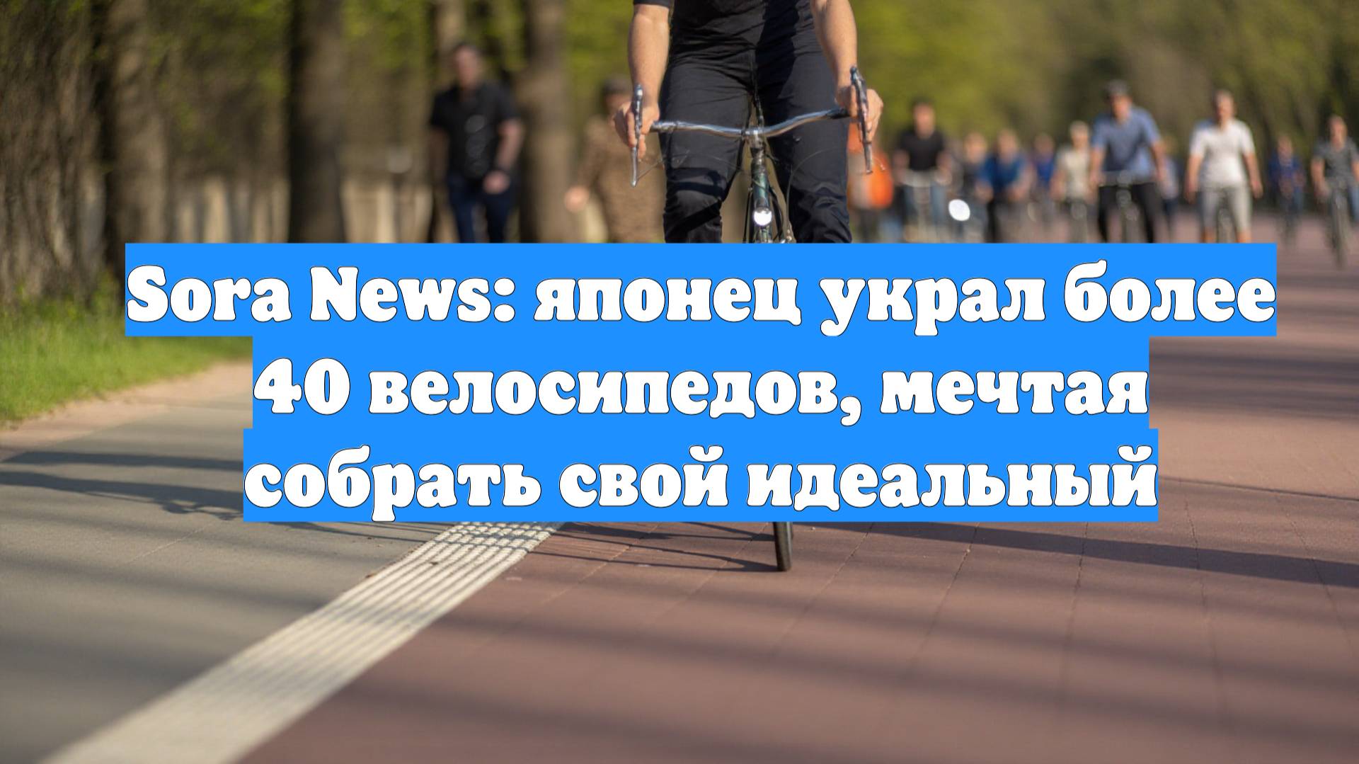 Sora News: японец украл более 40 велосипедов, мечтая собрать свой идеальный