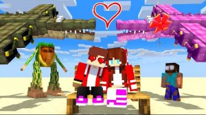 Джей Джей и Майки против мобов Бомбардино Крокодило - Майнкрафт мультфильм