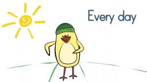 Hello song. Every day I go to school