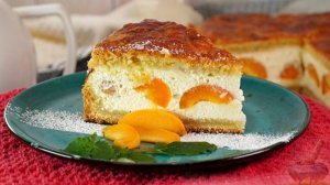 Песочные коржи, нежная начинка. ПИРОГ С ТВОРОГОМ И АБРИКОСАМИ