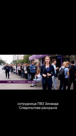 В городе Тестестеронск у ПВЗ с утра толпятся десятки людей.