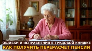 Как получить перерасчет пенсии, если в трудовой книжке есть ошибка