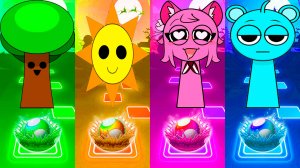 НЕОБЫЧНЫЕ СПРУНКИ - Мультики про Спрунке | МУЛЬТФИЛЬМЫ SPRUNKI в Tiles Hop 76 серия