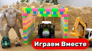 Машинки мультики для детей ! Строим волшебные ВОРОТА и сражаемся с МОНСТРАМИ ! Видео для детей