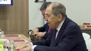 С.В.Лавров и Л.Комэнеску, Санкт-Петербург, 20 июня 2025 года