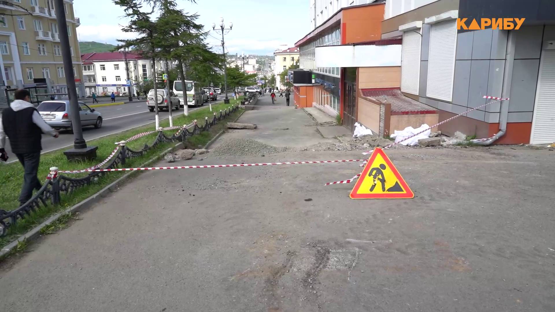 Благоустройство: на проспекте Ленина ремонтируют лестницу