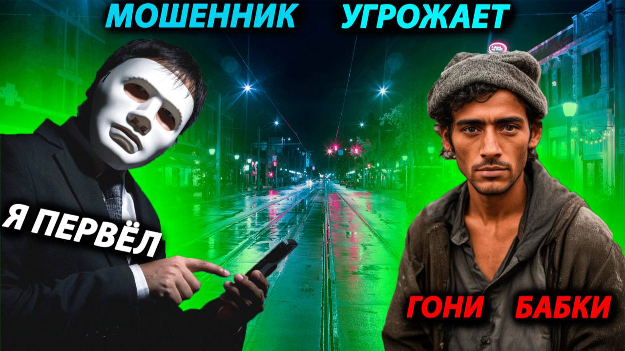 САМЫЙ ТУПОЙ МОШЕННИК УГРОЖАЕТ ПРИЕХАТЬ