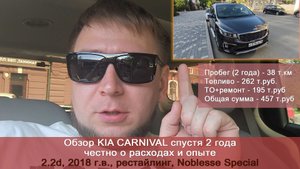 Обзор KIA Carnival спустя 2 года!!! ЧЕСТНО о расходах и опыте💪🔥