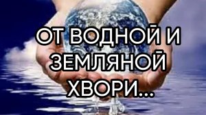 ОТ ВОДНОЙ И ЗЕМЛЯНОЙ ХВОРИ...ДЛЯ ВСЕХ...