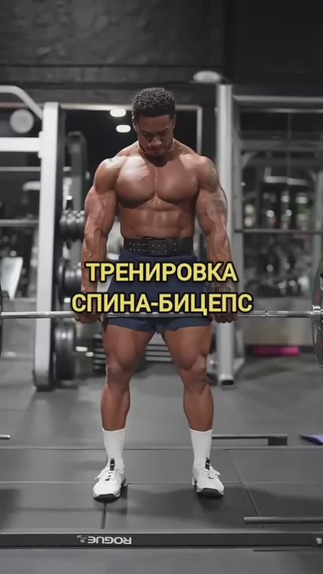 Тренировка спина-бицепс☝️