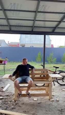 Садовая лавочка за 200 рублей!сборка в видео! #самостройщик #стройка #строительсводома