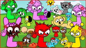 Спрунки или Спрунке получили по жопе| Sprunki мультфильм
