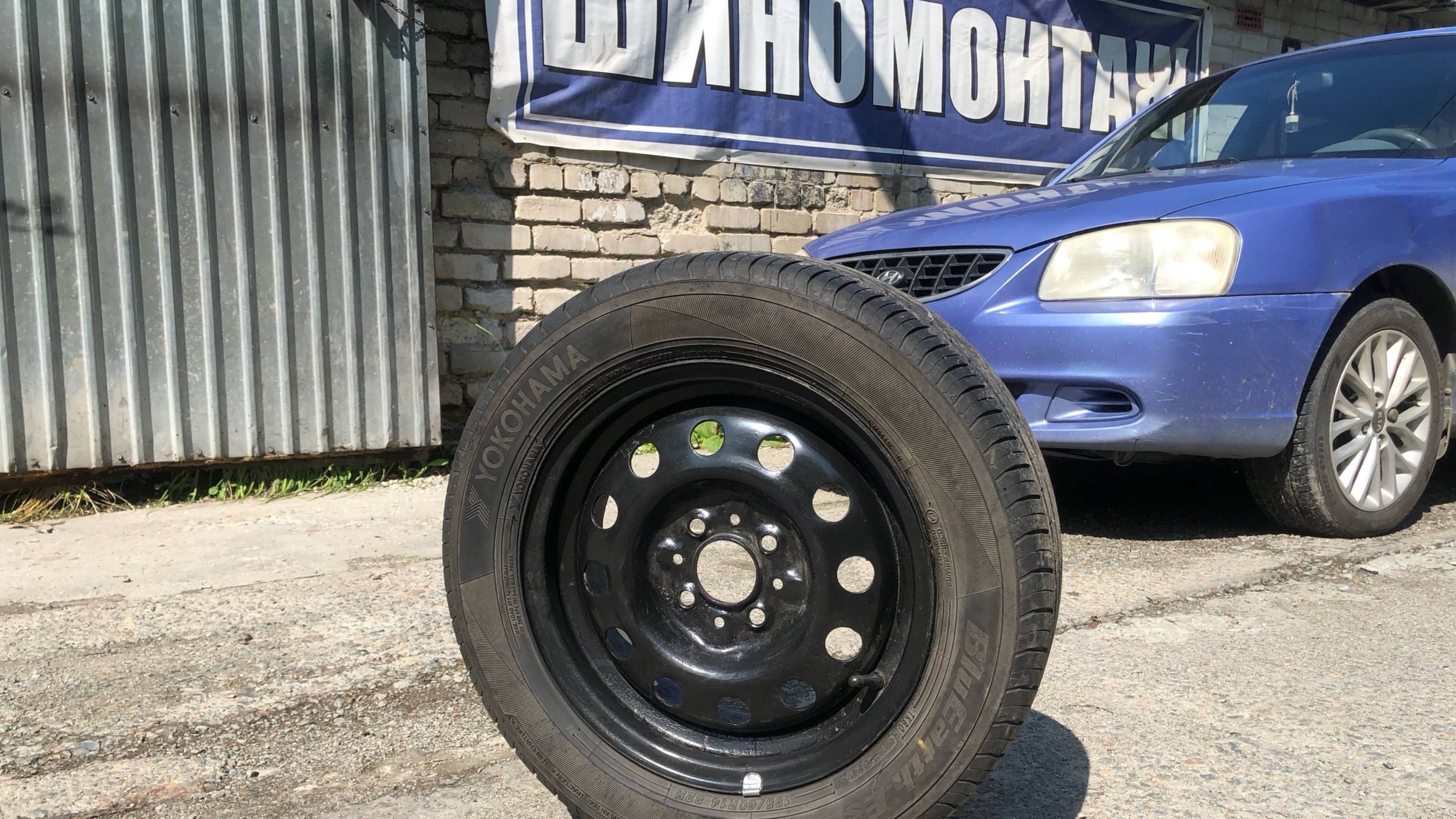 колесо б/у штамп. Yokohama 185/60 R14 на ВАЗ (LADA)
