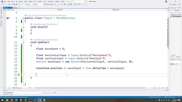 03. Reading Input in Unity