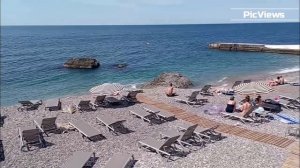 Пляж Форос в Крыму сегодня 20 июня 2025. Море и погода в Крыму сейчас. Сезон в Ялте, Крым 2025