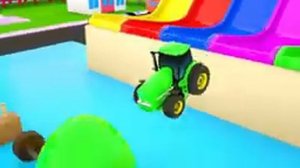 Цветной контейнер с машинками - Яйцо-сюрприз мультики для малышей