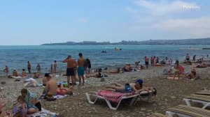 Геленджик Центральный пляж сегодня 20 июня 2025. Курорт трещит, обстановка на море, какая погода