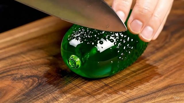 Расслабляющая резка стеклянных фруктов #шортс #АСМР