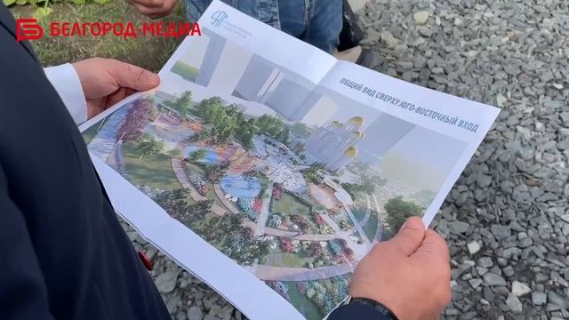 В Белгороде продолжается капитальный ремонт сквера возле храма Почаевской иконы Божьей матери