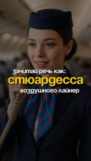 Выступи публично, как стюардесса