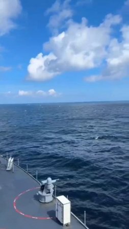 Кадры пролёта российского Су-24 мимо американского корабля в Балтийском море.