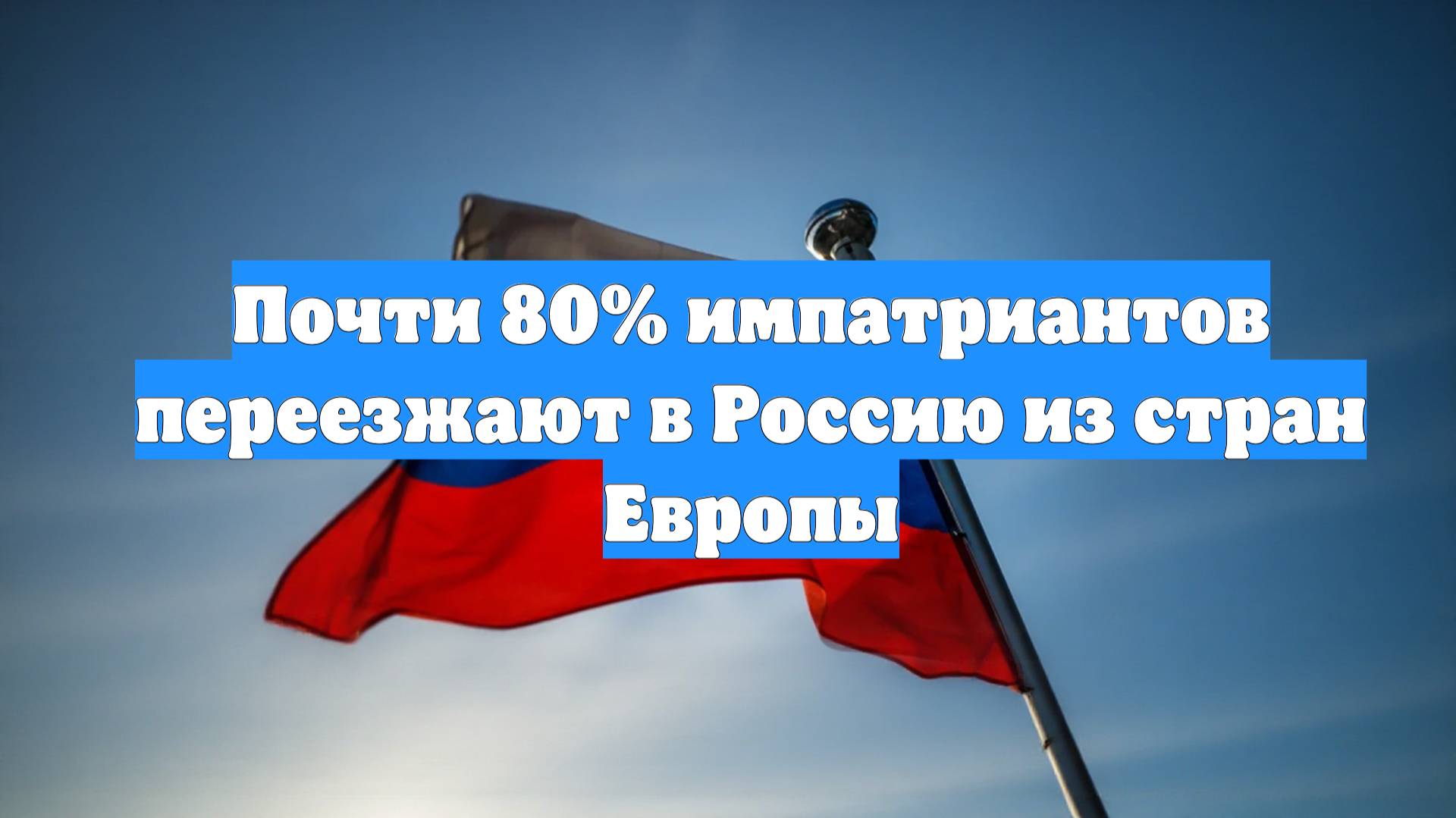 Почти 80% импатриантов переезжают в Россию из стран Европы