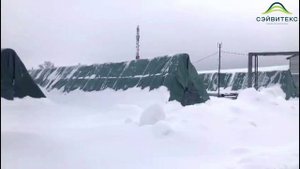 Флис для сена укрывной Сэйвитекс, хранение зимой под снегом, пример