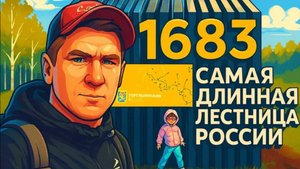 По самой длинной лестнице России с ребёнком.