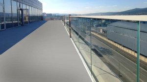 Стеклянное ограждение на террасе