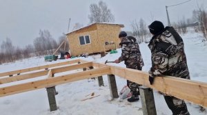 Обвязка балок. Работаем циркулярной пилой.