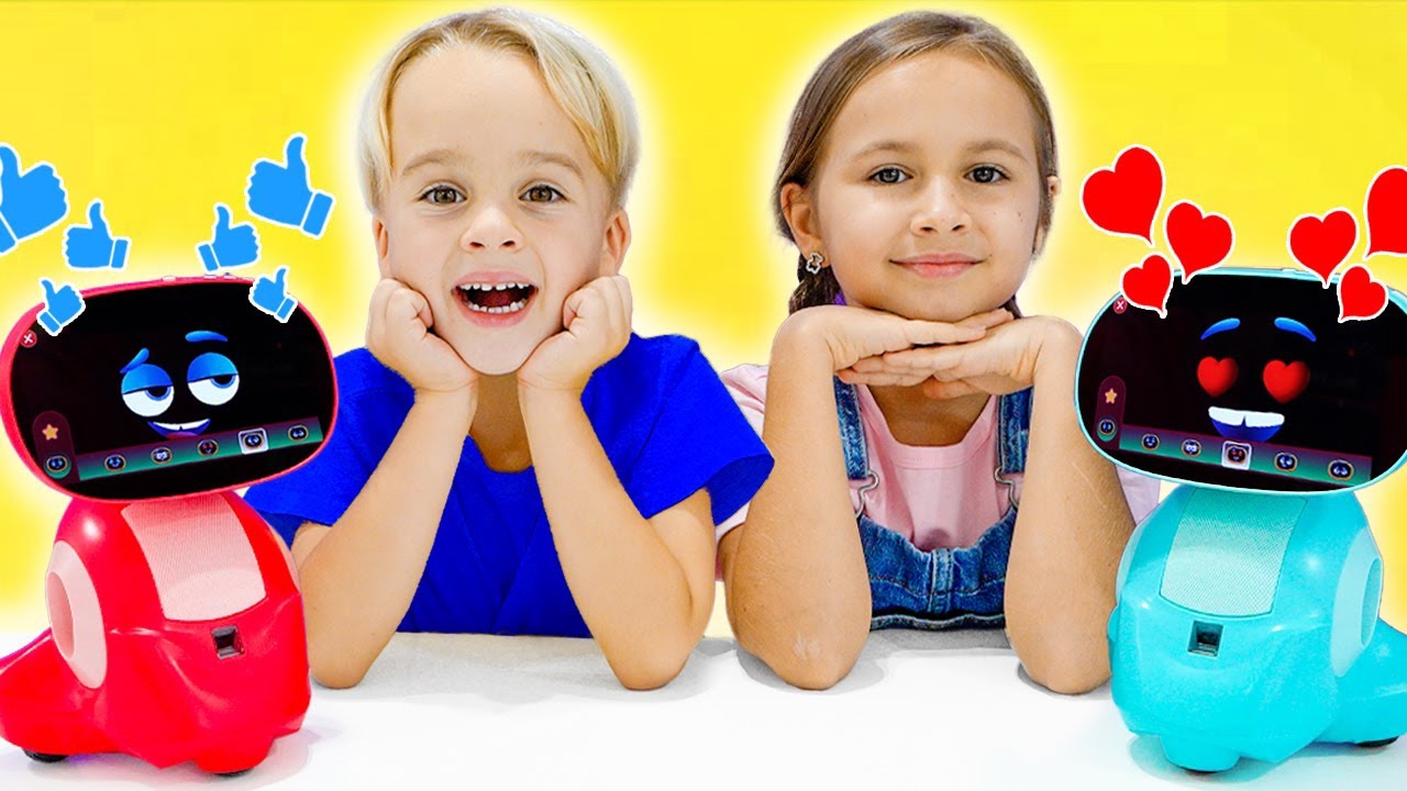 Влад и Ники. Удивительное приключение Влада и Ники с роботами! Весёлое видео для детей.