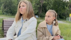 Лера Кузнецова и Ника Ботясова в короткометражном фильме
 'Копуша., режиссер Юлия Марина.