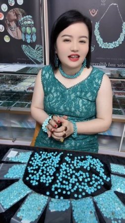 250619-2 Sleeping Beauty Turquoise Cabochon: Frozen Deep-Sea Blues on Fingertips