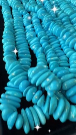 250619-3 Sleeping Beauty Turquoise Bead Strand: Deep-Sea Dream Wandering Around the Neck