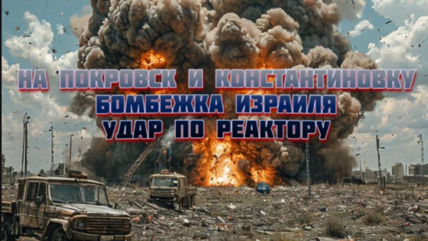 Новости СВО Сегодня-на Покровск и Константиновку. Бомбежка Израиля. Удар по реактору