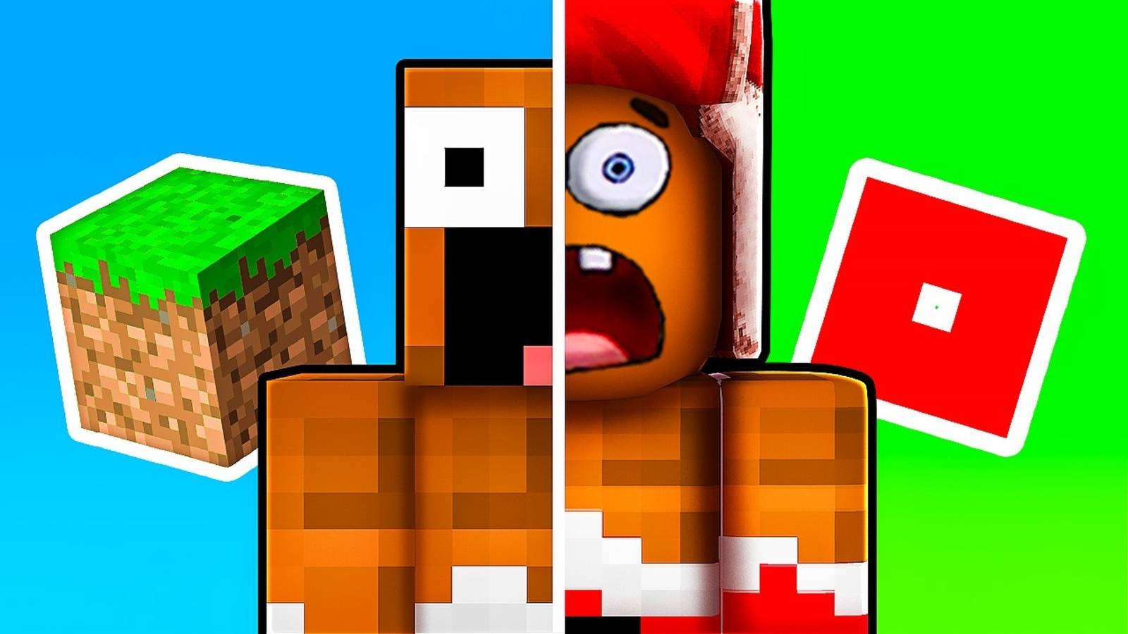 Мой Друг СОЕДИНИЛ 2 ИГРЫ- Minecraft и Roblox
