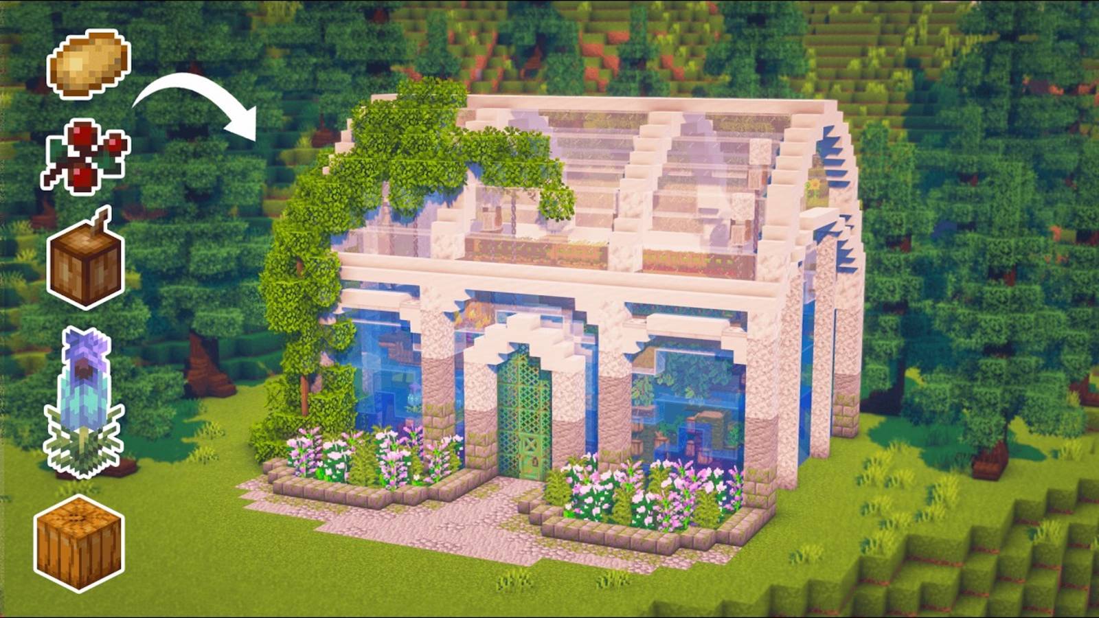 Как построить СТЕКЛЯННЫЙ САД в Minecraft — пошаговый гайд