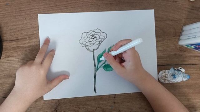 Рисуем розу вместе.🌸🥰Видео для детей