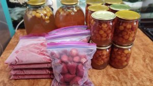 Заготовки на зиму из клубники и черешни