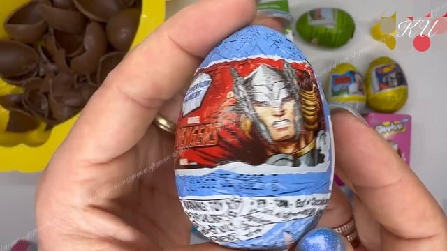 РАСПАКОВКА ИГРУШЕК - 34 Яйца с сюрпризом, Киндер Сюрприз, Щенячий патруль, Губка Боб, Барби, Хеллоу